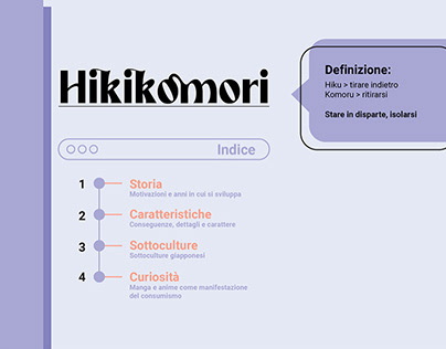 Hikikomori e sottoculture Giapponesi