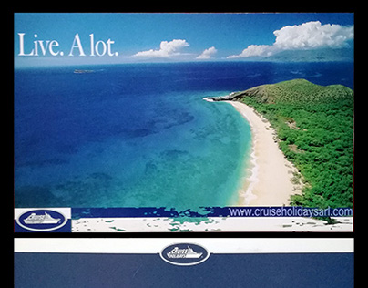 Direct mail piece for Cruiseholidays, travel agent.