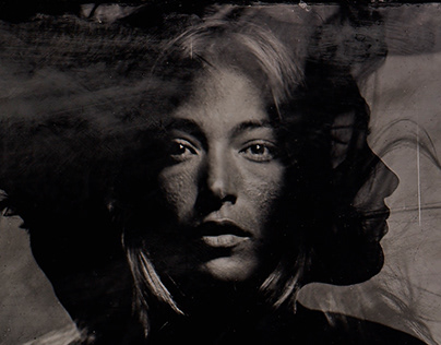 Lightpainting Collodion portrait with JULIA