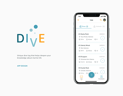 DIVE – unique dive log. App design