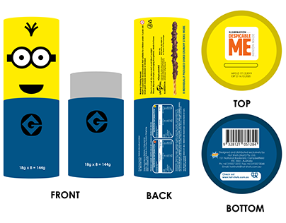 REDESIGN MINIONS CHOCOLATE STICK PACKAGING