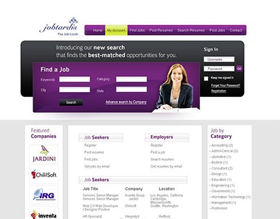 Jobtardis Website Design