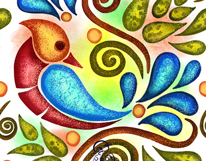 Ethnic Spring Watercolor Patterns by Swetha Sridharan