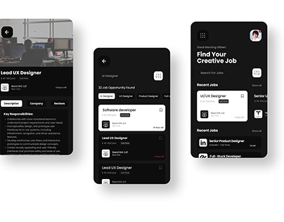 Project thumbnail - UI job app screens