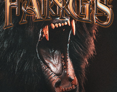 Horrible Fangs - Poster de película estilo heavy metal