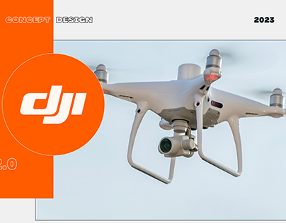 Drone landing page/ DJI Conсept design