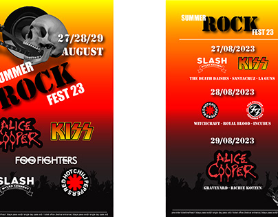 Poster for a (ficticious) rock festival