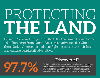 Native American Land Infographic poster
