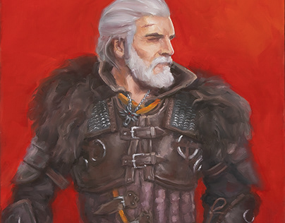 Geralt of Rivia - Oil painting