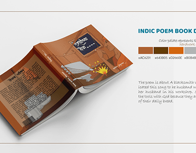 Indic script Poem book design