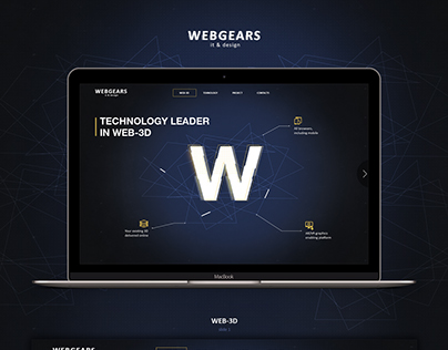 WebGears. Landing page