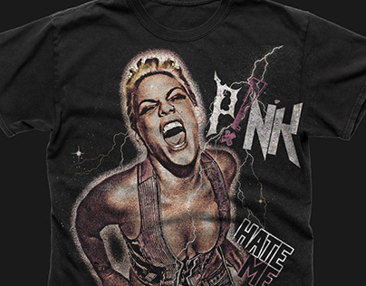 Silk Screen T-shirt Mockup - P!nk: Hate Me