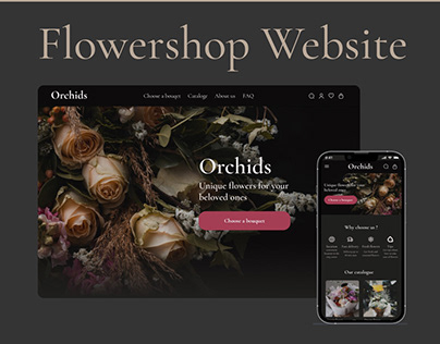 website for flower shop ui/ux design