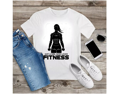 just a girl who loves fitness t shirt design