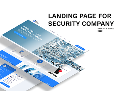 Landing page for security company / UI 2023