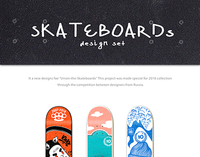 Skateboards design set