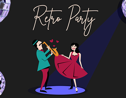 RETRO STYLE PARTY POSTER
