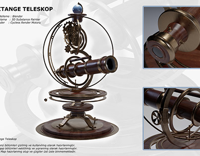 Vintage Teleskop - 3D Model