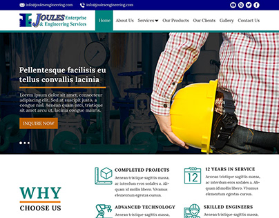 Joules Enterprise & Engineering Services - Website Layo