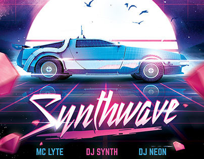 Synthwave Flyer v5 Flashback Retro