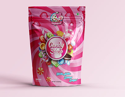 candy food pouch packaging design