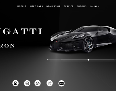 OnBoarding page- Bugatti Car