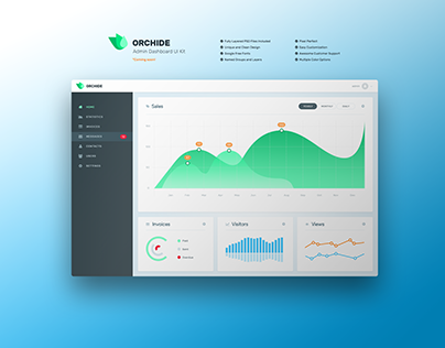 Orchide - Admin Dashboard UI Kit - Coming Soon