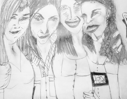 "Friends" pencil drawing