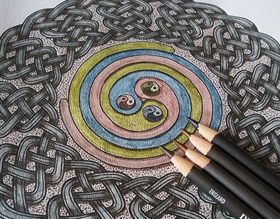 Celtic Knotwork Spiral illustration