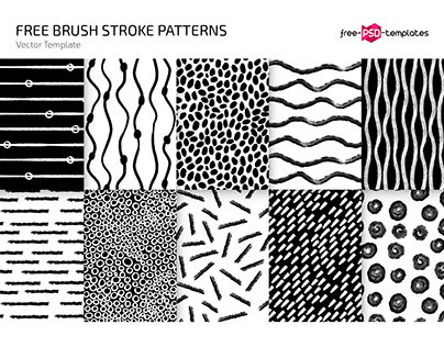 Free Brush Stroke Pattern Set