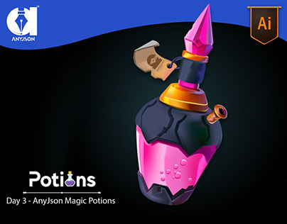 Magic Potion Bottle Game Icon Ui - Day3 AnyJson