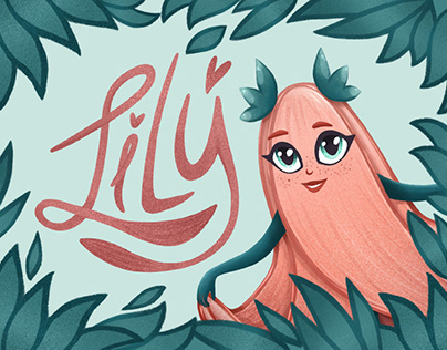 Lily. Cosmetics brand character design