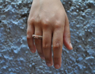 wood&copper rings collection