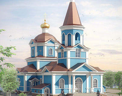 Orthodox church building. Belgorod, Russia.