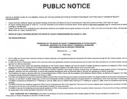 Public Notice Legal Publication