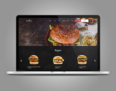 Minimalistic Website design / Black Angus Burger Bar