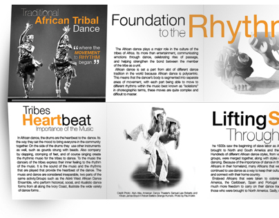 16 Panel African Tribal Dance Brochure
