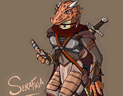 Serafina: Bronze Dragonborn Bard of Dungeons & Dragons