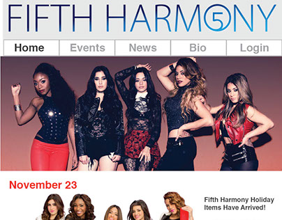 Remade Fifth Harmony Website