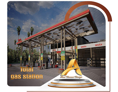 3D design for a total fuel station in Sadat City