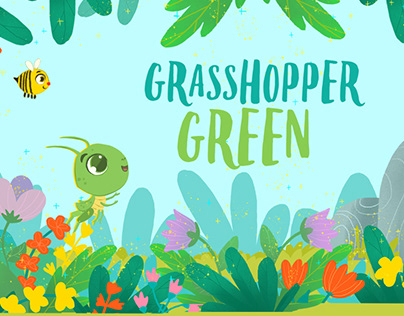 Grasshopper green - book for kids