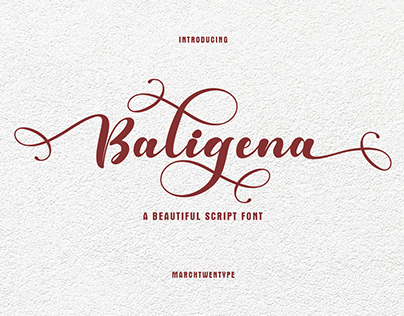 Baligena - A Beautiful Script Font
