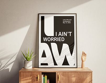 I Ain't Worried Typographic poster