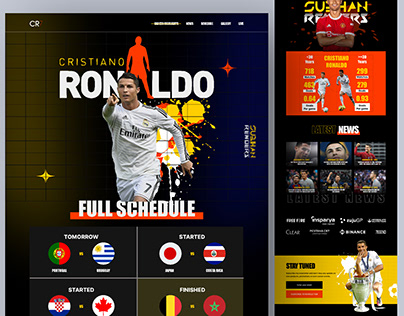 Cristiano Ronaldo Landing Page Concept