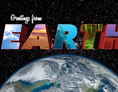 Greetings from Earth - Big Letter Postcard