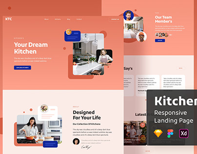 Kitchen Responsive Landing Page