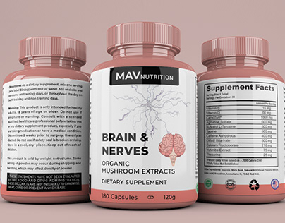 Brain and Nerves supplement label design