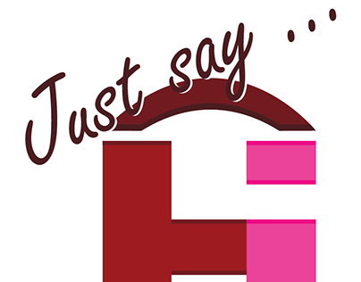 Positive and Happy "Just Say Hi" Logo