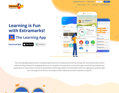 Extramarks - The Learning App landing Page