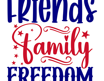 Friends family freedom svg